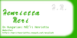 henrietta meri business card